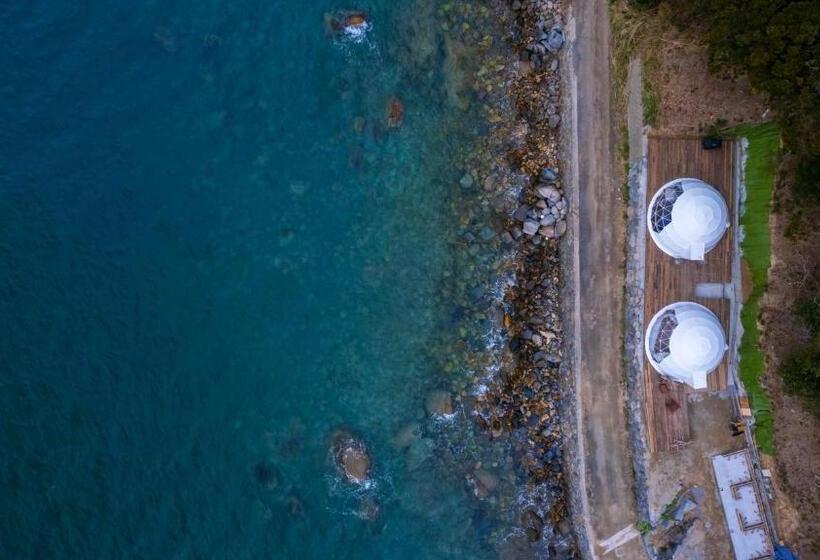 فندق Itoshima Sdgs Village Chikyu Mirai 海の大パノラマ 全室オーシャンビューのドームテント