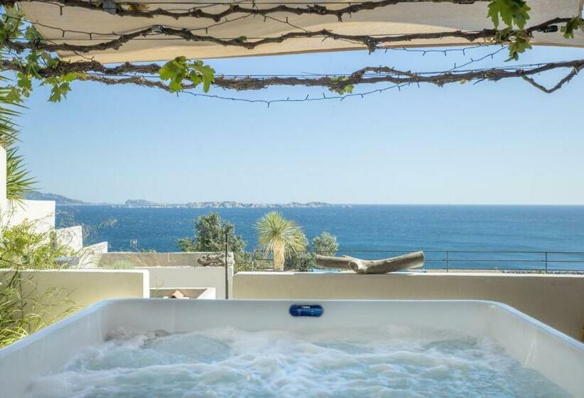 膳宿费 Les Suites Love 3 Spa Vue Mer Piscine