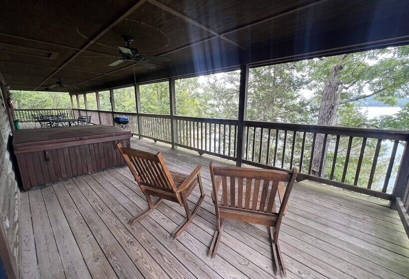 Lake View Three Bedroom, Three Bath Log Sided Cottage With Private Hot Tub Overlooking Lake Ouachita