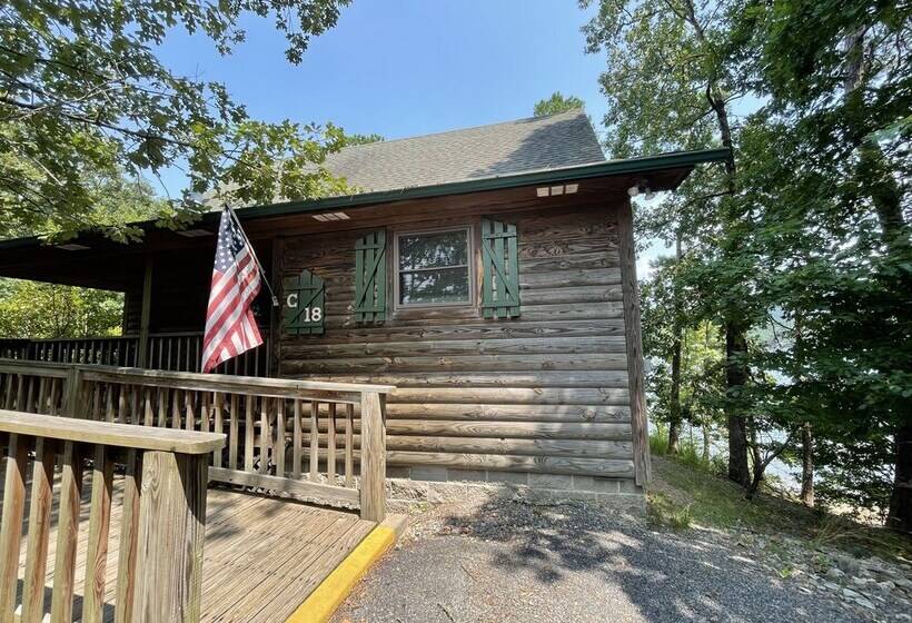 Lake View Two Bedroom, Two Bath Loft, Log Sided Cottage With Private Hot Tub Overlooking Lake Ouachi