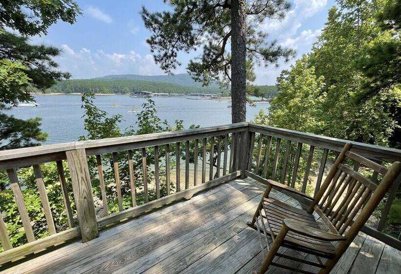 Lake View Two Bedroom, Two Bath Loft, Log Sided Cottage With Private Hot Tub Overlooking Lake Ouachi