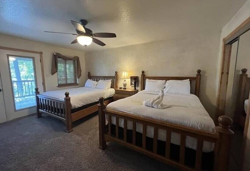 Lake View Two Bedroom, Two Bath Log Sided Cottage With Private Hot Tub Overlooking Lake Ouachita. By