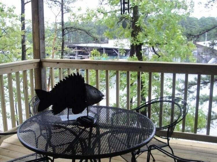 Lake View Two Bedroom, Two Bath Log Sided Cottage With Private Hot Tub Overlooking Lake Ouachita. By