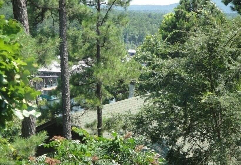 Lake View Two Bedroom, Two Bath Log Sided Cottage With Private Hot Tub Overlooking Lake Ouachita. By