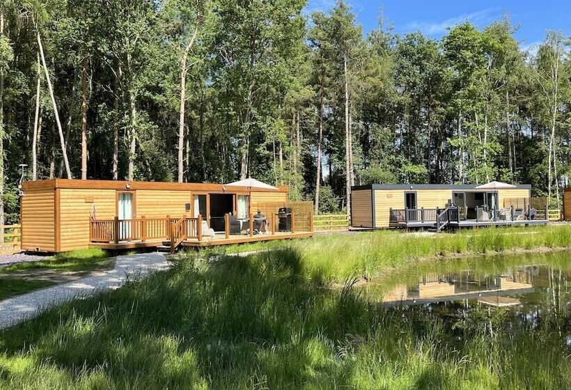 ホテル Pine Boutique Lodge With Hot Tub For Couples & Dog