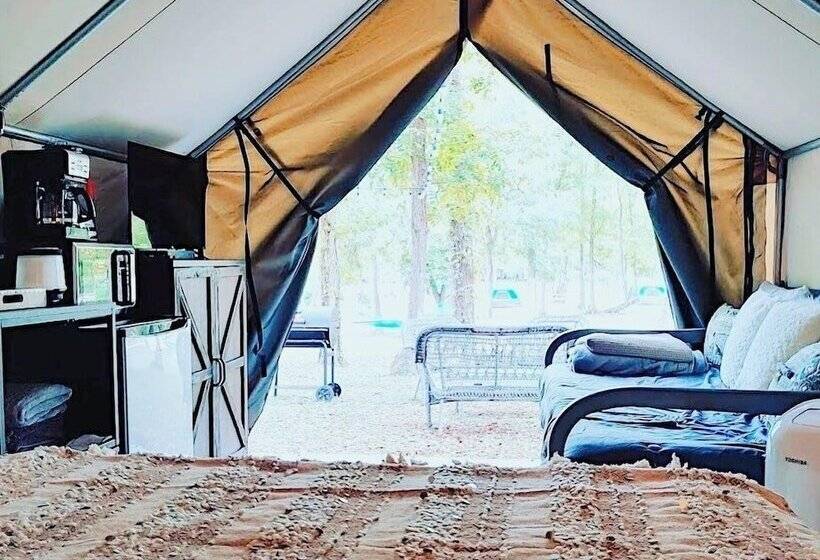 13 Blue River Camp   Glamping Cabin