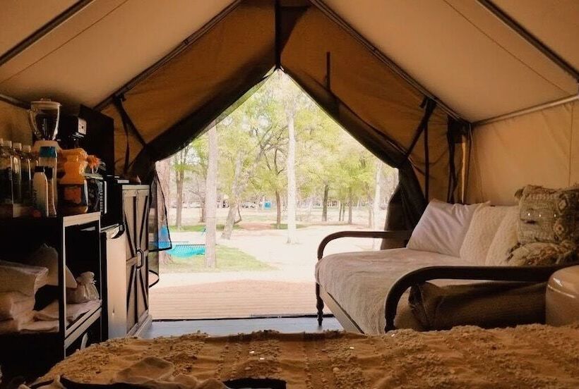 13 Blue River Camp   Glamping Cabin