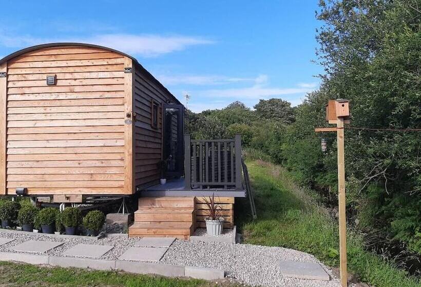 Shepherds Hut With Hot Tub On Anglesey North Wales