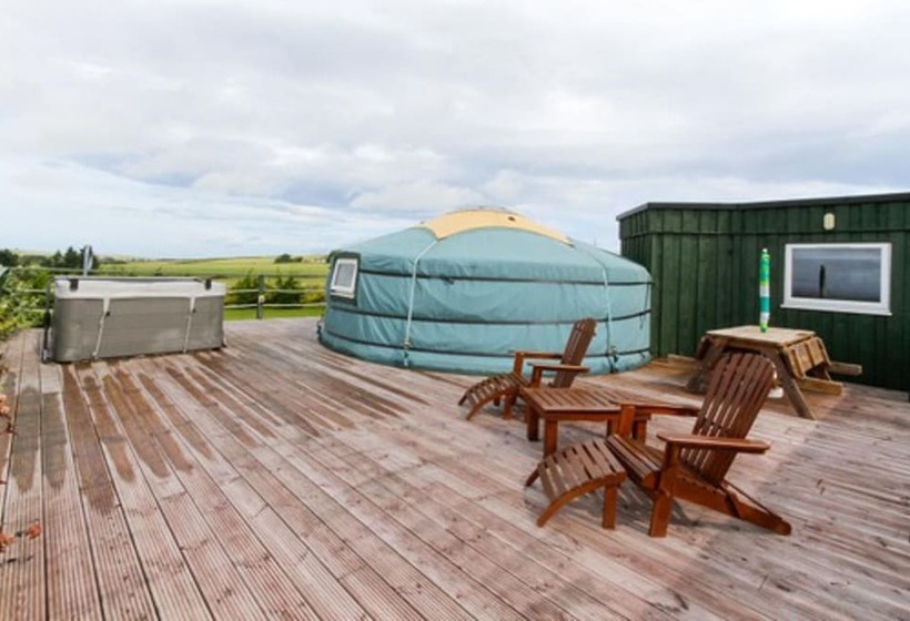Orange Yurt With Hot Tub  Sleeps 3, Parking & Wifi