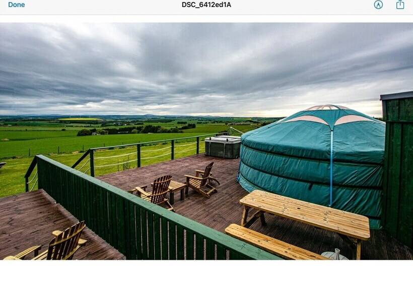 Orange Yurt With Hot Tub  Sleeps 3, Parking & Wifi