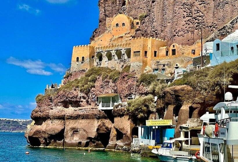 膳宿费 Studio In Old Port Of Fira, Sea View, Santorini