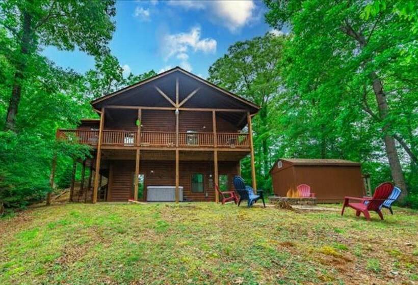 Ricks Retreat Charming Log Cabin Firepit Ping Pong Hot Tub Close To Blue Ridge