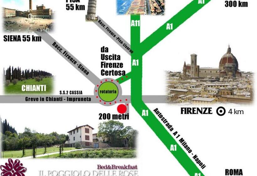 민박 Il Poggiolo Delle Rose Bed&breakfast