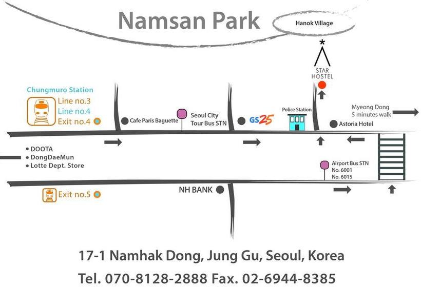 Hotel Star Hostel Myeongdong Ing