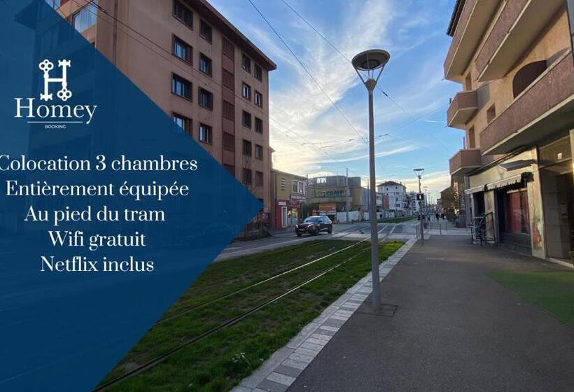 펜션 Homey Coloc Goodlife   Colocation Moderne   Chambres Privées   Wifi Et Netflix   Au Pied Du Tram Pou