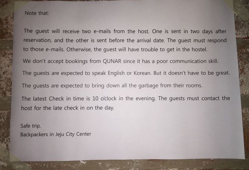 旅馆 Backpackers In Jeju City Center