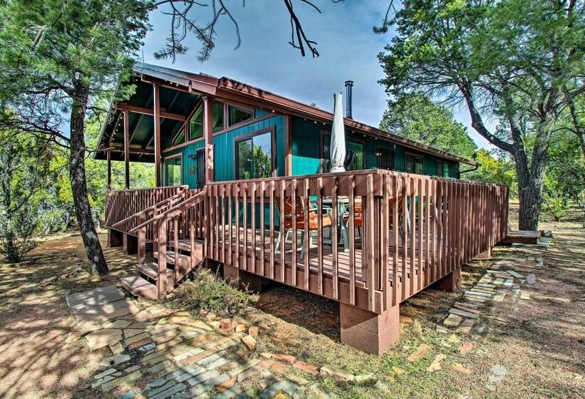 Near Hiking: Modern Heber Overgaard Cabin W/ Deck