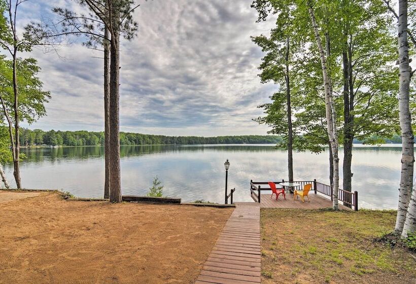Lakefront Cabin W/ Private Dock & Beach!