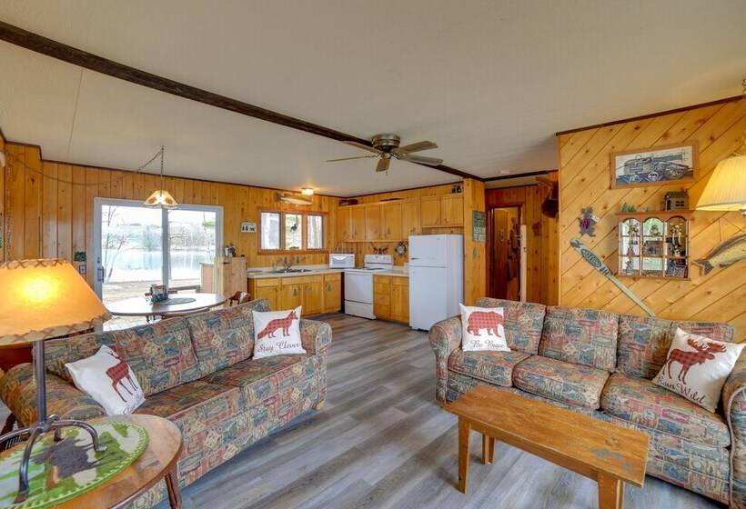 Lakefront Cabin W/ Private Dock & Beach!
