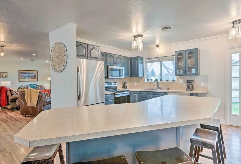 Modern Home W/ Fenced Yard: Blocks To Main St!