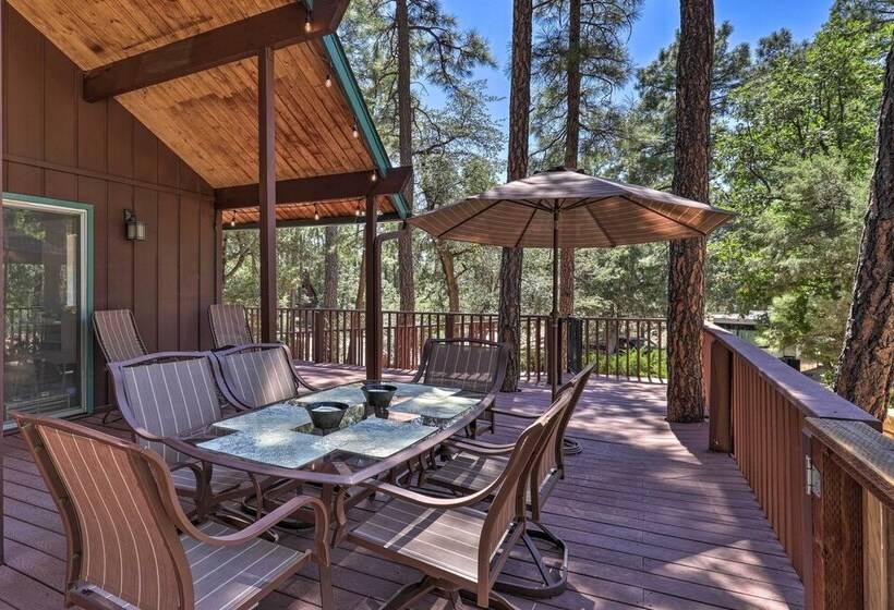 Deck W/ Wooded Views: Rustic Chic Prescott Cabin!