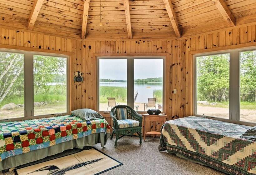 Rustic Cozy Cabin On Island Lake W/ Fire Pit, Dock