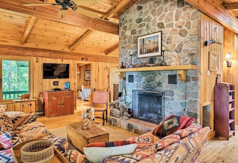 Rustic Cozy Cabin On Island Lake W/ Fire Pit, Dock