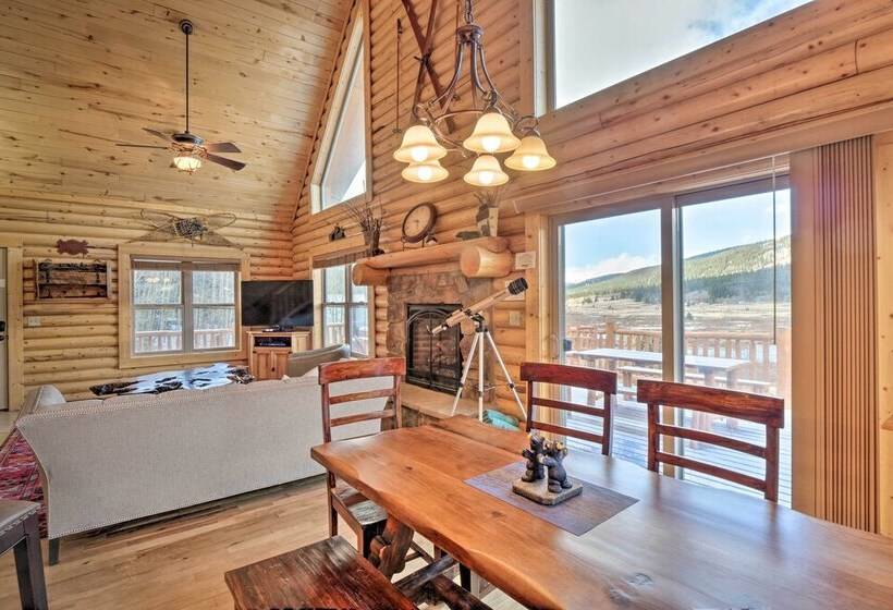 Secluded Alma Log Cabin W/ Hot Tub & Mountain View