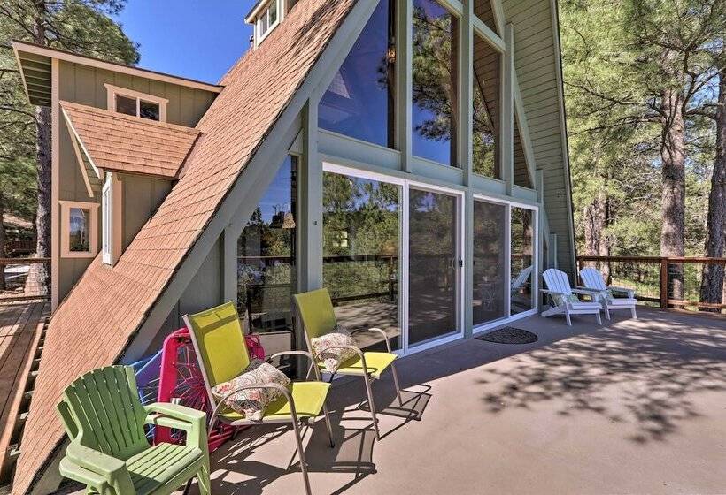 Flagstaff A Frame Cabin W/ Deck & Lovely Views!