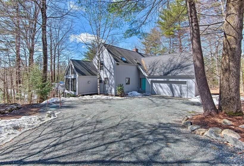 Wooded Waterfront Grantham Home < 10 Mi To Ski!