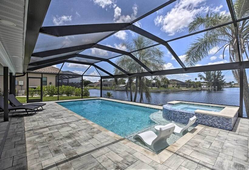 Canal Front Cape Coral Home: Pool & Patio