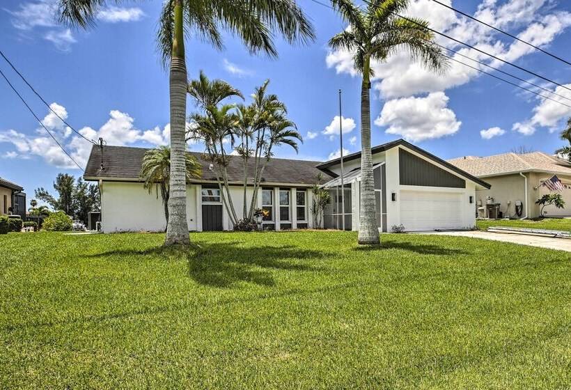 Canal Front Cape Coral Home: Pool & Patio