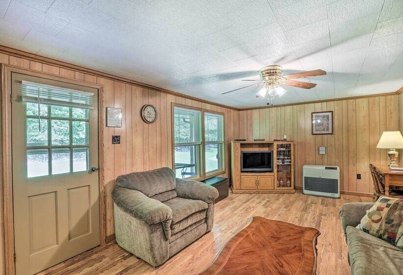 Porch & On Site Creek: Marshall Cabin Retreat