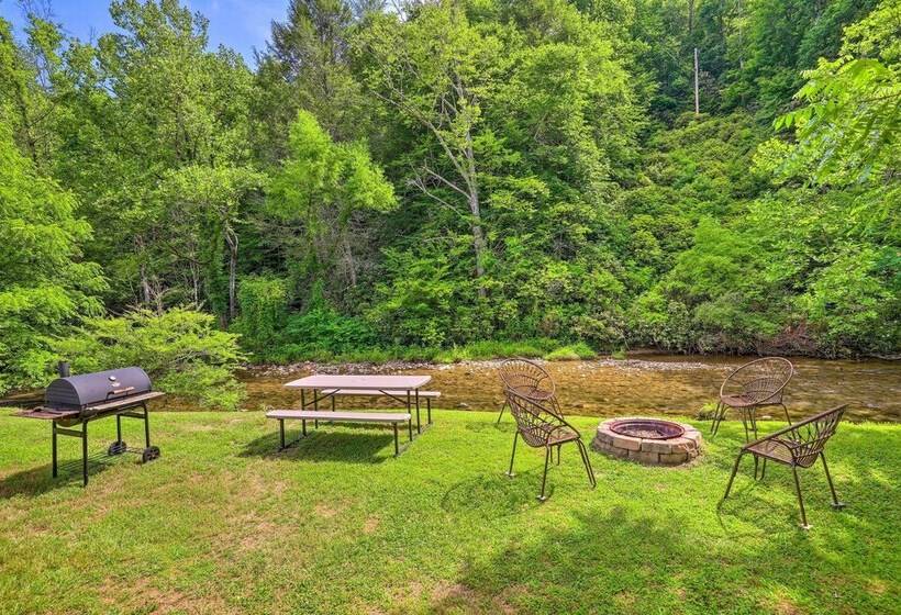 Porch & On Site Creek: Marshall Cabin Retreat