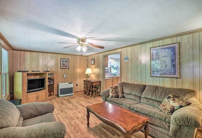 Porch & On Site Creek: Marshall Cabin Retreat