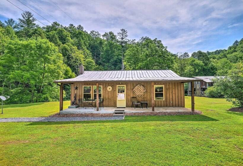 Porch & On Site Creek: Marshall Cabin Retreat