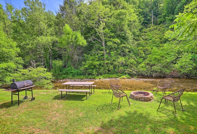 Porch & On Site Creek: Marshall Cabin Retreat