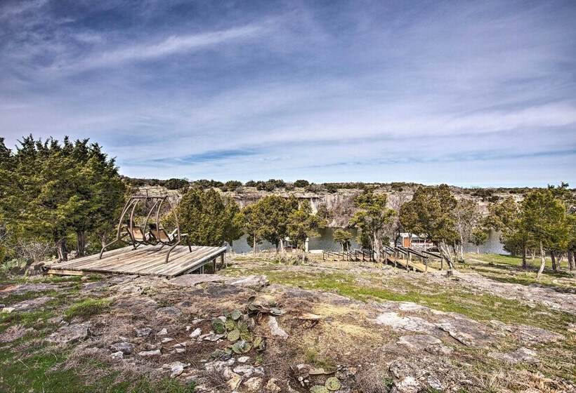 Chic Lakefront Cabin W/ Dock & Bluff Creek Views!