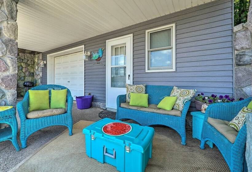 Lakefront Newaygo Home   Private Dock, Kayaks