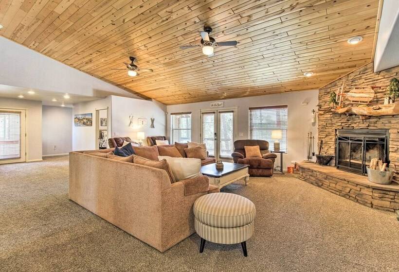 Modern Show Low Cabin Retreat W/ Deck & Grill