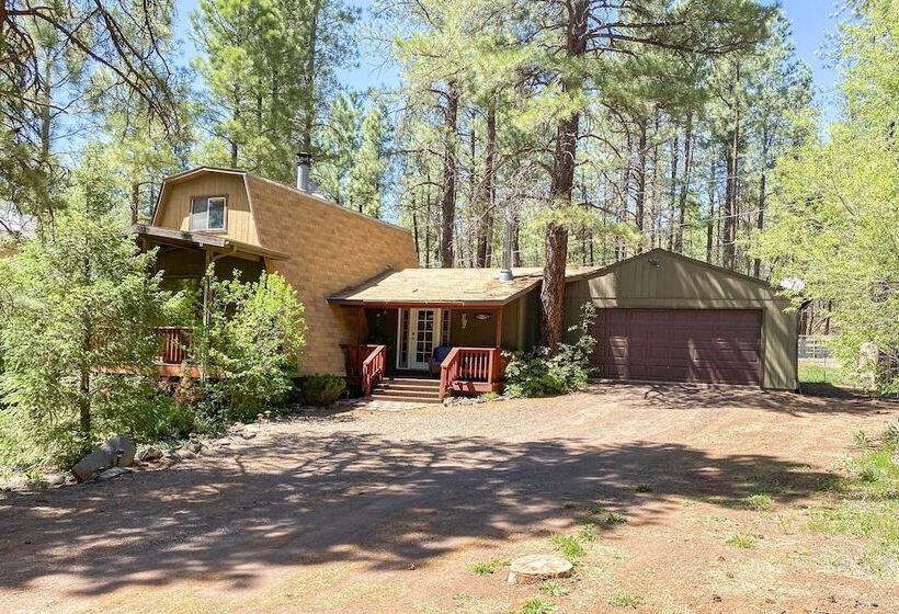 Munds Park Cabin W/furnished Deck & Fire Pit!