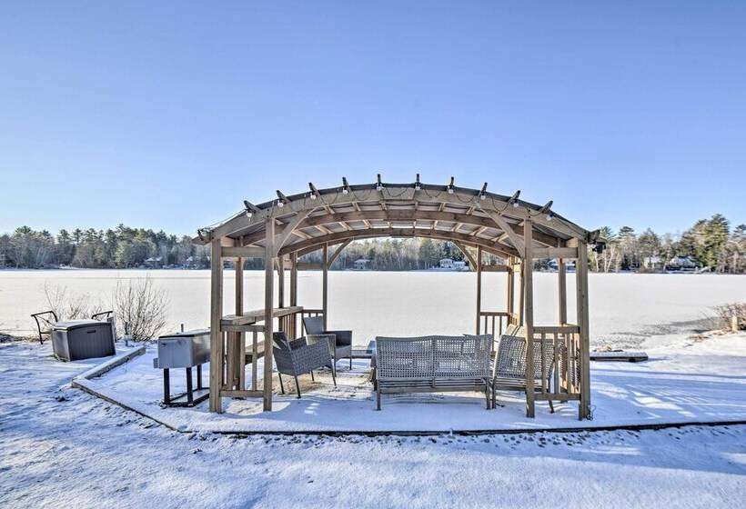 New Hampshire Home W/ Private Beach, Dock & Rafts!