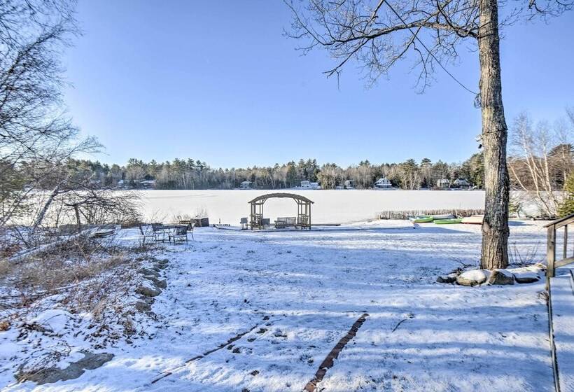 New Hampshire Home W/ Private Beach, Dock & Rafts!