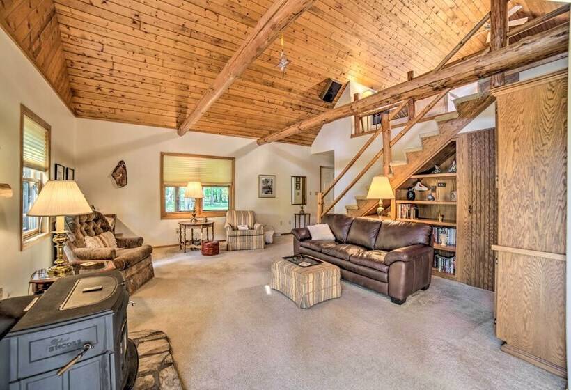 Riverfront Oconto Cabin W/ Fire Pit & Yard!