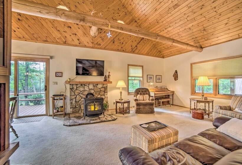 Riverfront Oconto Cabin W/ Fire Pit & Yard!