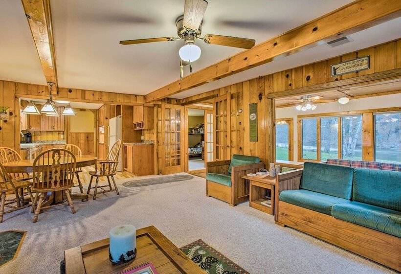 Riverfront Manton Cabin W/ Pool Table & Fire Pit!
