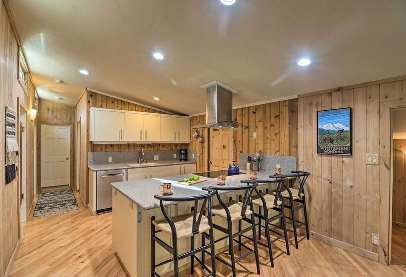 Spacious Whitefish Getaway: Hike, Ski, Bike & More