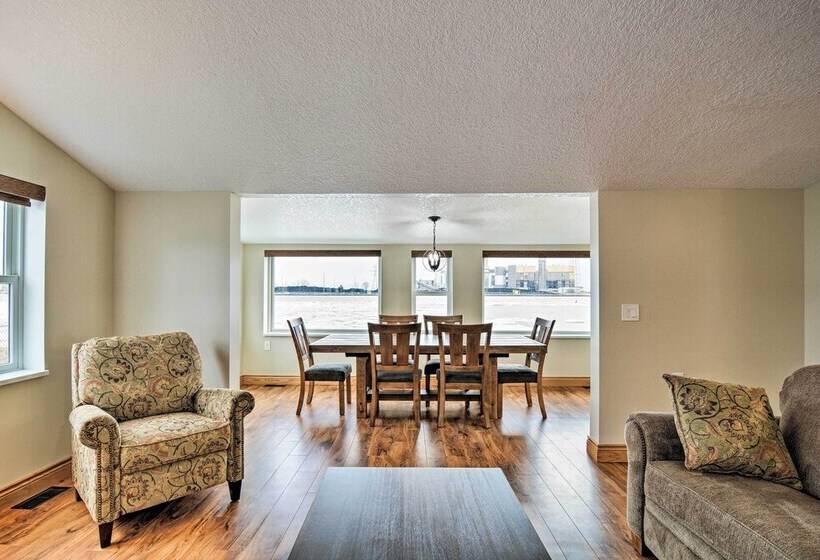 Waterfront Bay City Home W/ Dock & Boat Launch!