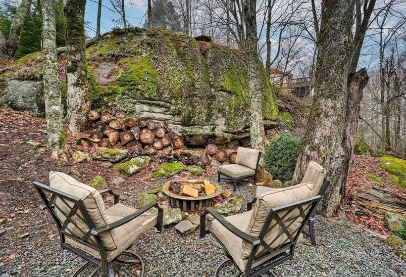 Fire Pit & Grill: Modern Beech Mountain Cabin!