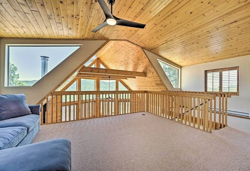 Chalet Style Pine Cabin W/ Wraparound Deck & Views